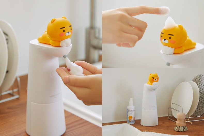 韓國-自動給皂機-kakao-熊大-Snoopy-BT21-米奇米妮3