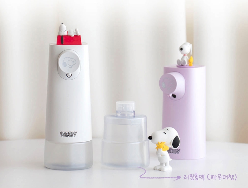 韓國-自動給皂機-kakao-熊大-Snoopy-BT21-米奇米妮36