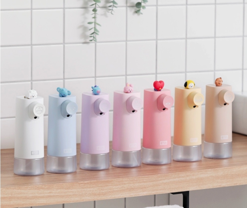 韓國-自動給皂機-kakao-熊大-Snoopy-BT21-米奇米妮29