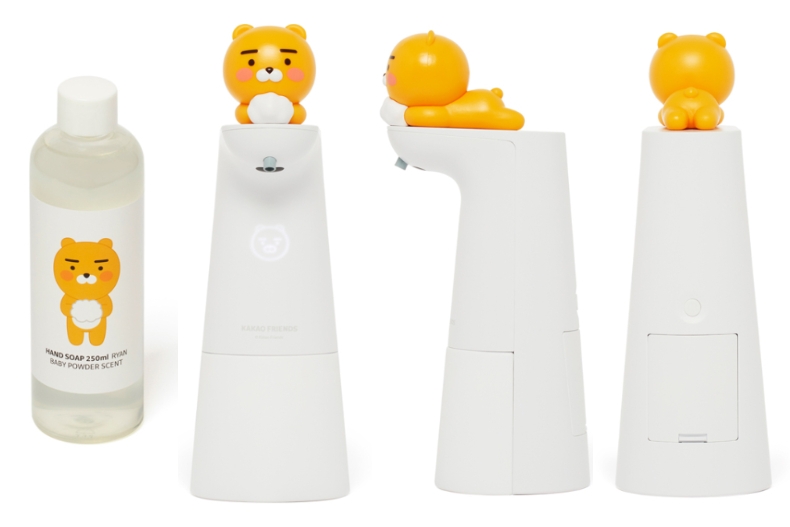 韓國-自動給皂機-kakao-熊大-Snoopy-BT21-米奇米妮9