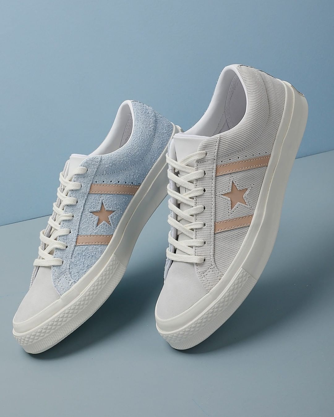 韓國Converse推莫蘭迪色拼布鞋,天藍、薄荷綠柔和粉嫩,氣質溫婉之選!