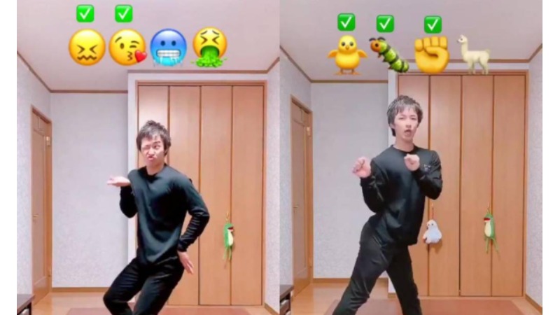 日男用魔性舞蹈神還原 Emoji！舞姿騎呢極速爆紅